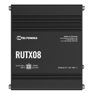 Teltonika RUTX08 Industrial Ethernet Router Router, Quad-core ARM Cortex A7 717 MHz CPU, 256 MB RAM